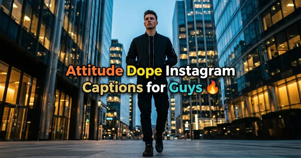 Attitude Dope Instagram Captions for Guys 