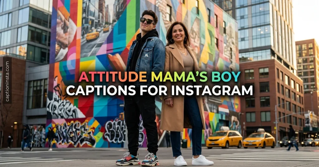 Attitude Mama's Boy Captions for Instagram