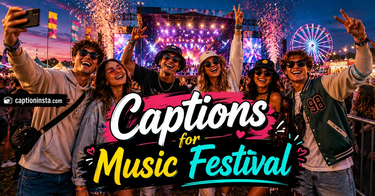 Best Captions for Music Festival Photos & Reels