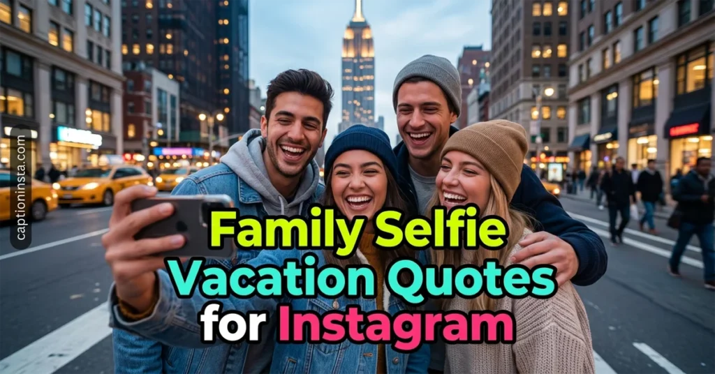 Family Selfie Vacation Quotes for Instagram