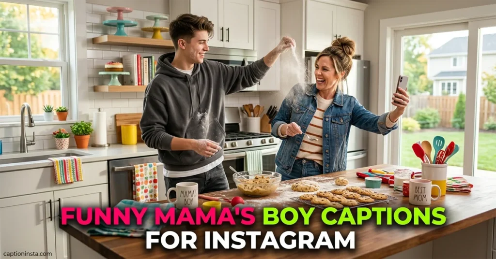 Funny Mama's Boy Captions for Instagram