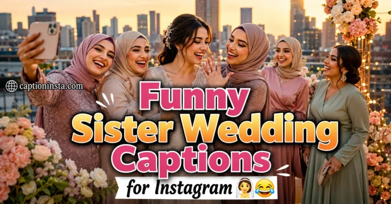Funny Sister Wedding Captions for instagram