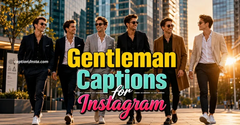 Gentleman Captions for Instagram