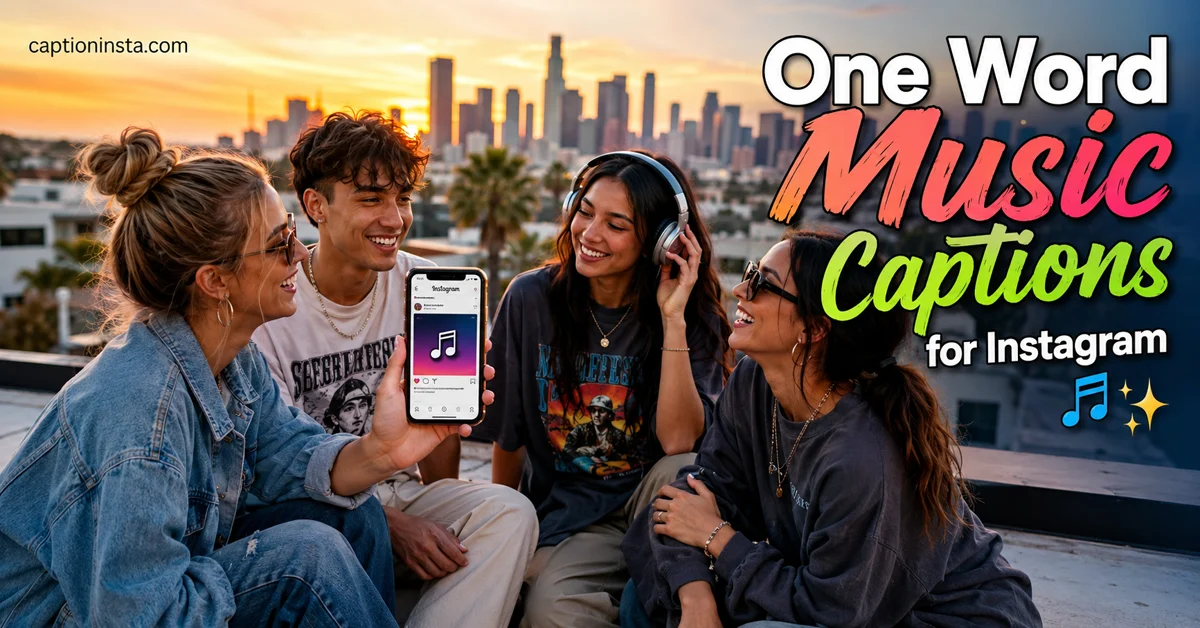 One Word Music Captions for Instagram