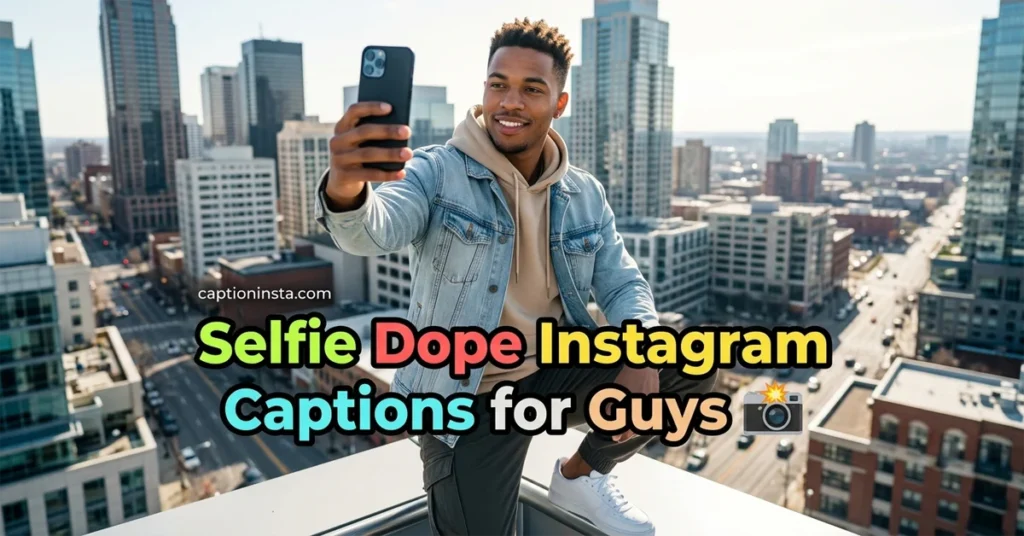 Selfie Dope Instagram Captions for Guys 